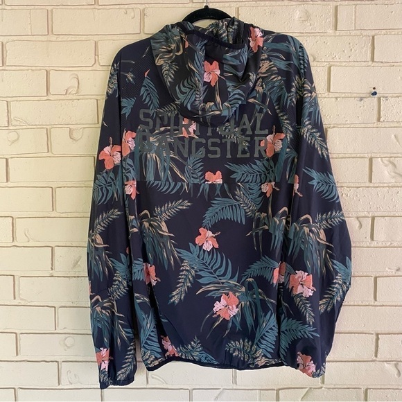 Spiritual Gangster Men's Ignite Anorak Jacket Hoodie Pullover Tropical Floral M - Picture 4 of 8
